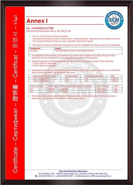 SIL-3 for valve actuator 02(001)