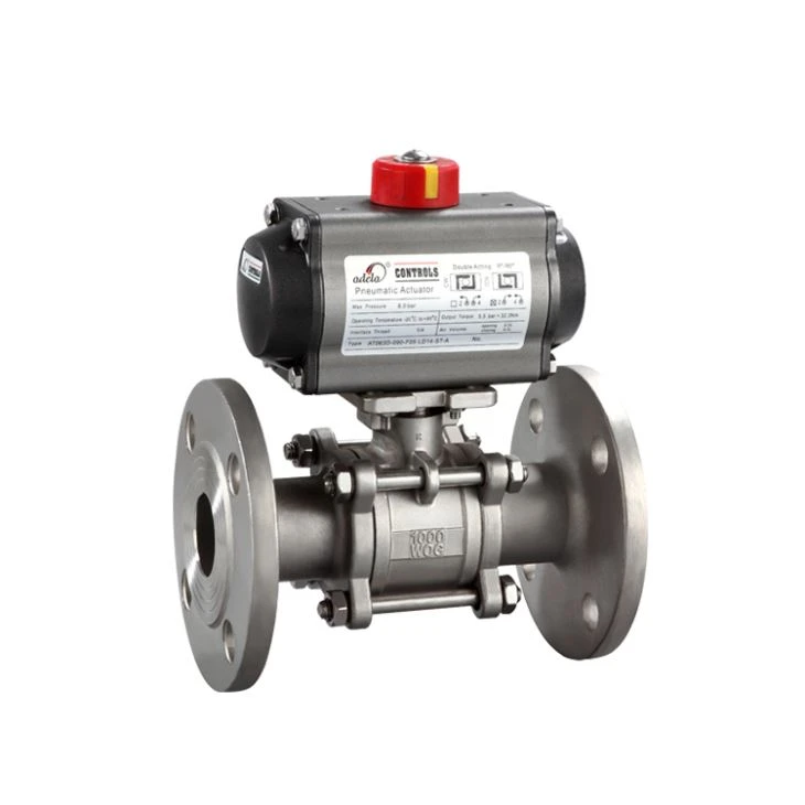 Pneumatic Actuated Three Pieces Ball Valve Pneumatic Actuated Three Pieces Ball Valve
