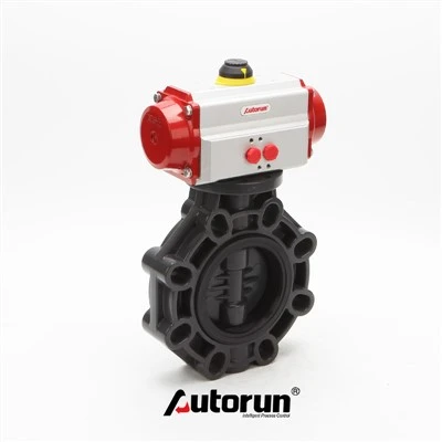 বায়ুসংক্রান্ত পিভিসি প্লাস্টিক বাটারফ্লাই ভালভ